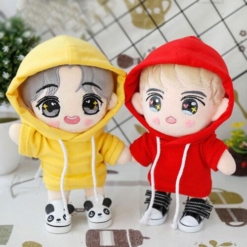 20 cm EXO doll clothing casual hoodie solid color 4 colors available doll clothes coat doll accessories
