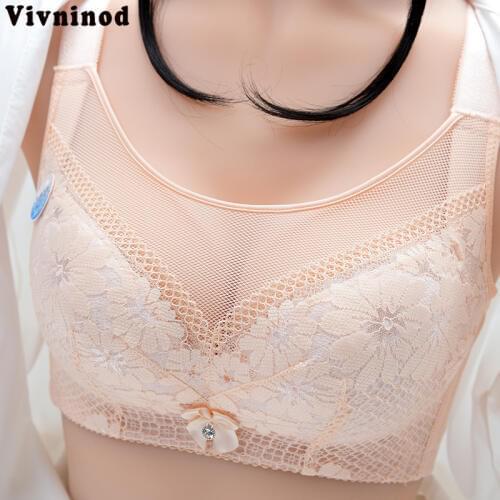 Ultra-thin Big Size Bra Sexy Breast Wireless Brassiere Lingerie Comfort Intimates 44C 46C Plus Size Full Coverage Ultra-thin Bra