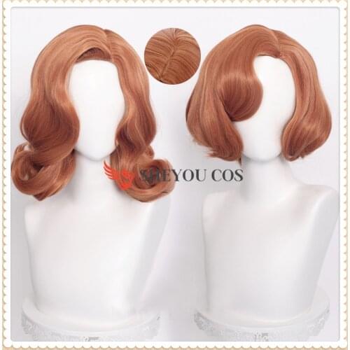 The Queens Gambit Beth Harmon Cosplay Wig Brown 20s Women Retro Wavy Hair Wig + Wig Cap