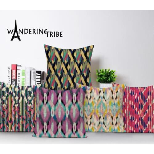 Spring Pillow Geometric Covers Cushion Cover Shabby Chic Living Room Cushions Colourful Kissen Custom High Quality Throw Pillows