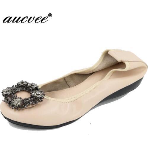 Plus Size 34~43 Designer Crystal Woman Flat Shoes Elegant Comfortable Lady Fashion Rhinestone Women Soft Bees Shoes V166