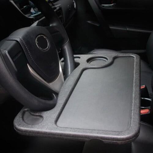 1pc Creative Car Steering Wheel Card Table Steering Desk Auto Car Laptop Stand In-car Office Table Board Storage Beverage Rack