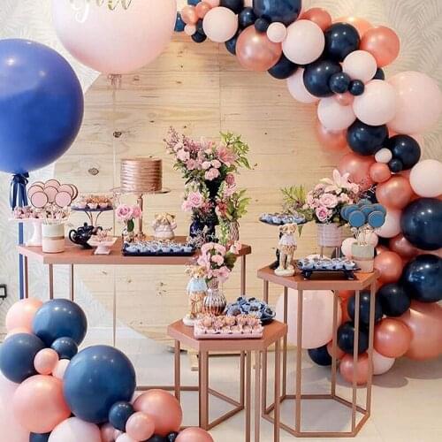 110pcs Wedding Balloons Garland Navy Blue Pink Latex Balloons Arch For Baby Shower Holidays Birthday Party Decorations Supplies