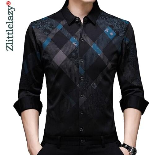 2021 brand designer striped mens shirts for men clothing korean fashion long sleeve shirt luxury dress casual clothes jersey 149
