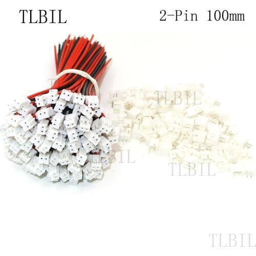 30Sets Mini Micro PH2.0 PH 2.0 mm 2-Pin Connector Plug With Wires Cables 100MM 26AWG New S18 Drop Ship