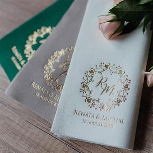 50pcs Customize monogram wedding dinner napkins, serwetki, Bedruckte Servietten, Hochzeit, biirthday baby shower party napkins