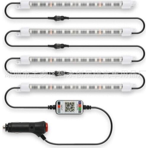 Car Atmosphere Light APP Atmosphere Light Car LED Colorful Voice Control Foot Light Bluetooth Explosion