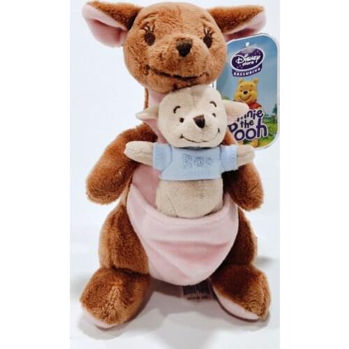 Free Shipping 18cm Pooh Bear Friend Baby Roo Kangaroo And Kanga Animal Stuffed Plush Toys For Children Birthday Gift