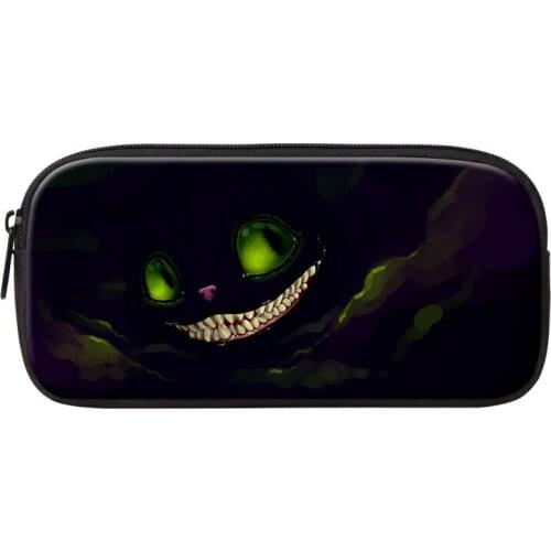 Cartoon Smile Cat Pencil Cases Black Animal Stationery Storage Organizer Boys Girls School Supplies Custom Pen Bag Cosmetic Case