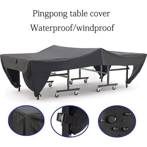 Ping Pong Table Cover Fits Most Flat Tables Waterproof Sun Resistant Table Tennis Full Cover with Fixation Buckle J2Y