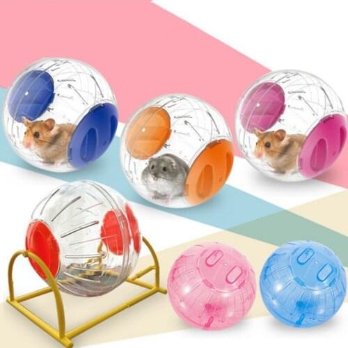 15cm Breathable Clear Ball With Bracket Hamster Pets Product Small Running Ball 5 Colors Plastic Fit For Small Pets