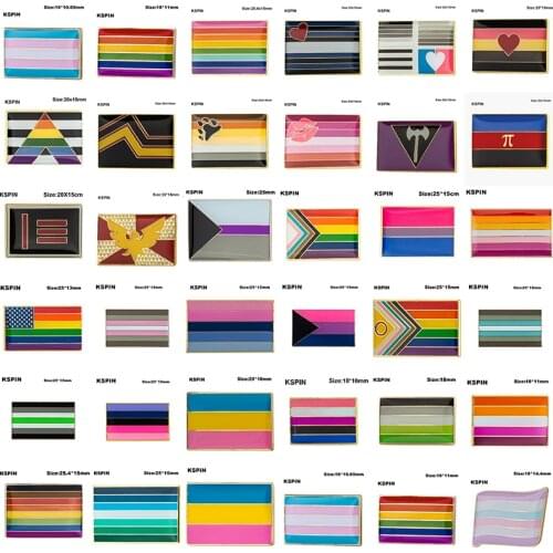 Gay Pride Intersex Pride Asexual Pride Bisexual Pansexual Genderqueer Transgender lapel pin badge