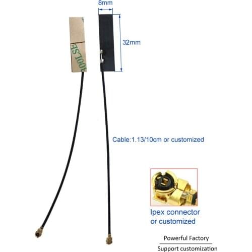 Factory Price Built-in Ipex 1.13 cable Internal 5dBi GSM FPC Antenna 10PCS / batch
