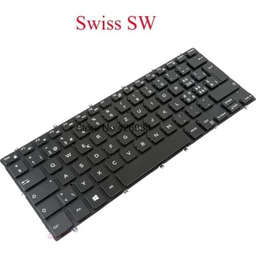 Laptop Backlit SW Keyboard For DELL For Inspiron 5368 5378 7375 7460 5568 7560 7569 7572 5370 7370 7373 7573 Swiss new