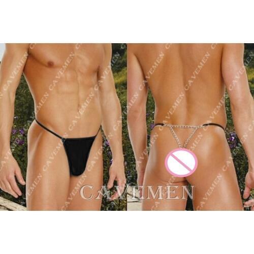 Cool Metal chain * 2585 *sexy men lingerie T-Back Thong G-String T pants Brief Underwear free shipping