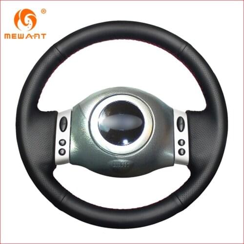 MEWANT Black Artificial Leather Car Steering Wheel Cover for Mini Coupe 2001-2006 Interior Accessories Parts