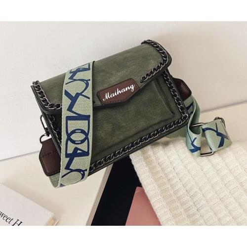 Fashion Shoulder Bag Retro Casual Women crossbody bags Female designer Leather small Chain green cheap bags 2021 womens brand