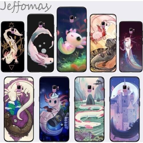 Cute Animal Axolotl Soft Rubber Phone Cover For Samsung S6 S7 edge S8 S9 S10 e plus A10 A50 A70 note8 J7 2017