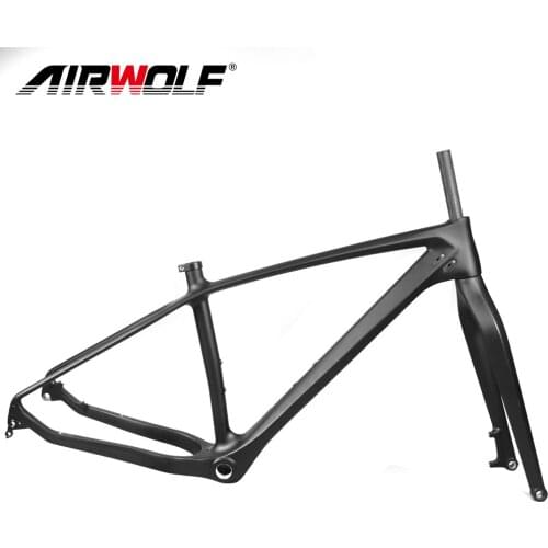 2021 New Carbon Fat Bicycle Frameset 26er Snowbiking Bike Frame With Fork Bottom Bracket BSA 100mm Carbon Frames 16 18 20 inch