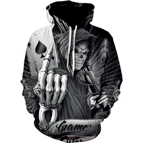 New 3d printed Skull hoodie anime Print mens clothes autumn/winter hoodies sweatshirts Men Women Pullover Jackets man sudaderas