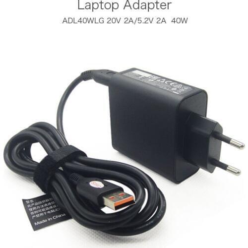 Genuine 20V 2A 5.2V 2A ADL40WLG Laptop Wall Charger Adapter for Lenovo YOGA 3 Pro Ultrabook YOGA 3 11 5A10J40321 Power Supply