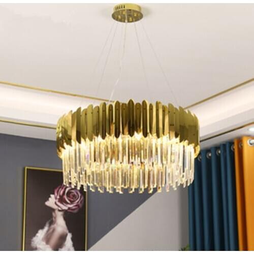 Postmodern model room living room crystal lighting study bedroom bedroom crystal duplex building dining room chandelier