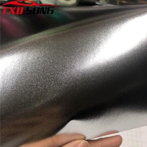 Premium Silver Chrome sanding pearl Vinyl film Chrome mirror vinyl sticker Chrome sanding wrap film Car Styling Mirror sanding