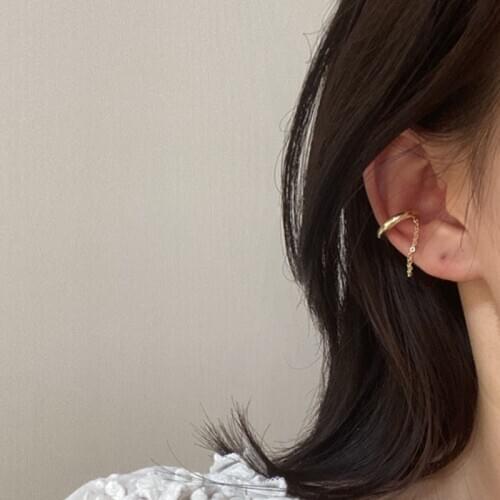 Simple Gold Color Open Circle Clip on Earrings for Women Korean Fake Piercing Earcuff Metal Ear Cuff No Hole Earclip Jewelry