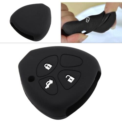 3 Button Silicone Remote Car Key Case Protector Holder for Toyota Avensis Camry Corolla Rav4 Kluger Land Cruiser Prado Yaris Ech