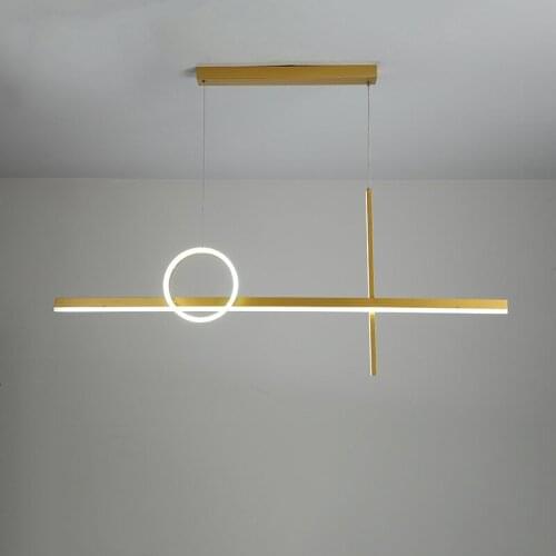 Modern Gold Black Pendant Lights LED Living Room Decor Light Fixtures Nordic Parlor Loft Bar Indoor Hanging Lighting Chandelier