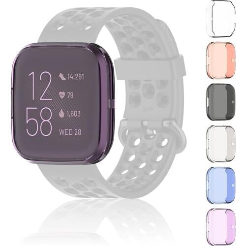 Ultra-Slim TPU Case Full Cover for Fitbit versa 2 Fashion High Quality Durable Prevent Scratches Clear Protector Cover J21