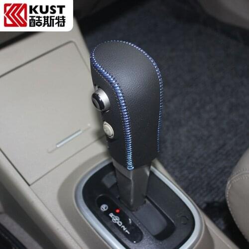 Universal genuine leather gear lever accessories gear lever cover for Cadillac car
