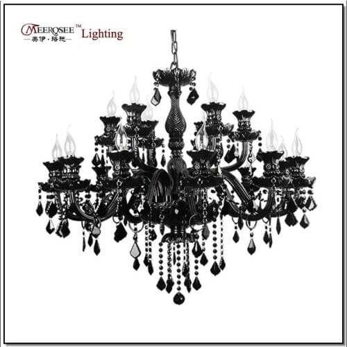 Gorgeous Large Black Chandelier Crystal Lighting Premium Quality Glass Arms Crystal Lustres Hanging Lamp for Hotel Living Room