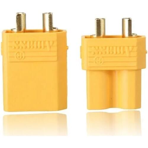 1Pair XT30 2mm Golden Male Female Non-slip Plug Interface Connector