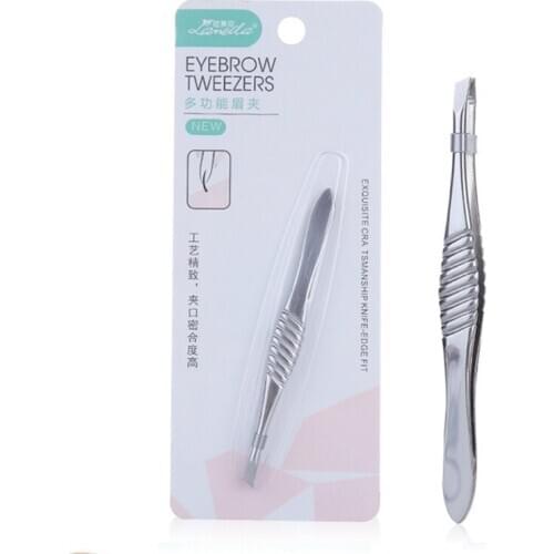 1 Pcs New Professional Eyebrow Tweezers Hair Removal Oblique Eyebrow Pliers Bearded beard Eyebrow Clip Makeup Tool