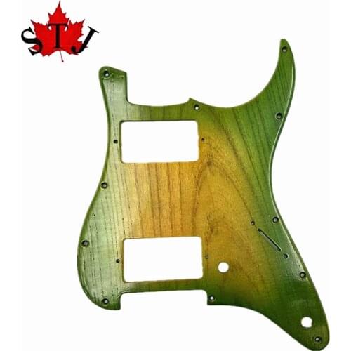 1PCS Hand made Solid Ailanthus wood Pickguard HH