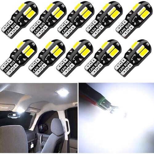 10 Pcs T10 Led Car Interior Bulb Canbus For audi a4 a5 a6 b5 b6 b7 q3 q5 q7 rs quattro s line c5 c6 tt sline a3 a7