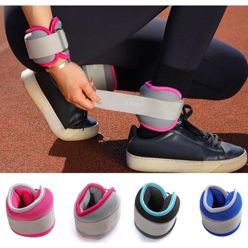 2PCS Wrist Ankle Weights Strap Neoprene Fitness Wrist Ankle Straps Weight Sandbag for Running Exercise 0.25/ 0.3/ 0.5/1/1.5kg