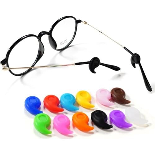 200pcs=100pairs/lot Silicone ear hook for Sunglasses Glasses skid resistance comma symbol ear wire fixed sunglasses wholesale