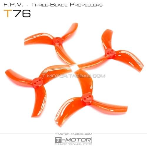 4pcs/2pairs T-MOTOR T76 3-blade 76mm propeller 3 inch CineWhoop Ducted match with F1507 without shaft RC FPV racing drone