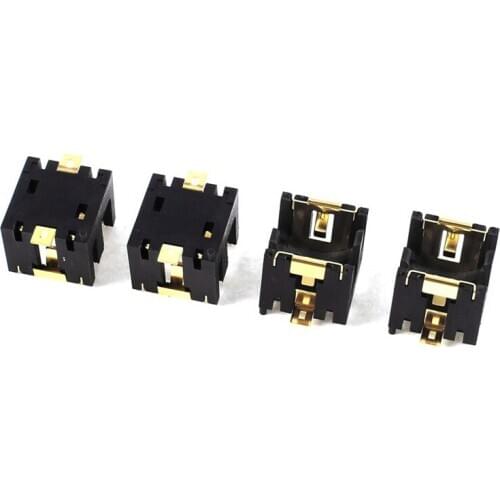 Top 4 Pcs Black Plastic Button Coin Cell Battery Socket Holder for 2 x AG13/LR44