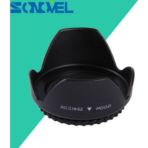 52mm Screw-In Flower Lens Hood For Canon EOS M M1 M2 M3 M5 M6 M10 with EF-M 55-200mm / EF-M 18-55mm f/3.5-5.6 IS STM Lens