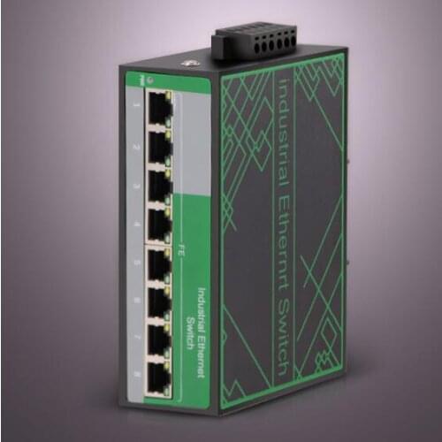 8-port Switch Industrial Ethernet Switch Wide Temperature Wide Voltage 10-52v Rail Mount Power Off Alarm