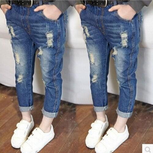 Рваные джинсы для девочек Bianhuakai China At AliExpress