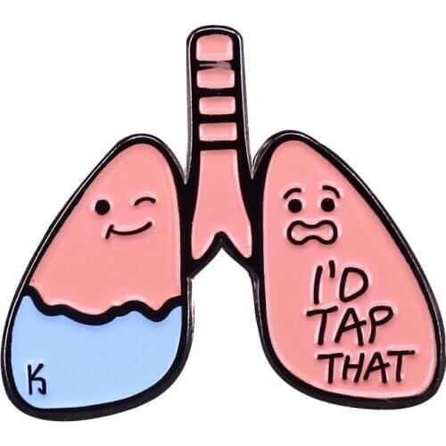I'd Tap That Lung Brooch Pulmonology Internal Medicine Nursing Doctor Medical Humor Gift