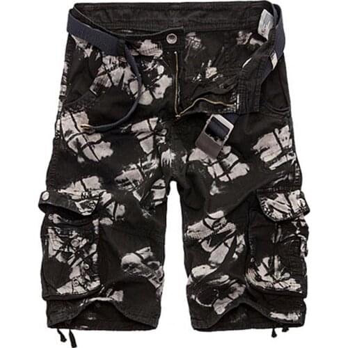 Cargo Pants Camouflage Pockets Cotton Blend Fifth Workwear Shorts for Basketball Training Cargo Pants Fashion Mens Clothing