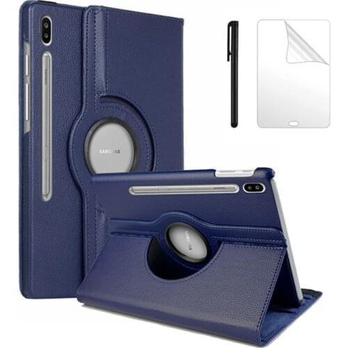 360 Degree Rotating PU Leather Case For Samsung Galaxy Tab S6 10.5 2019 SM-T860 SM-T865 T860 T865 Tablet Protective case +Film