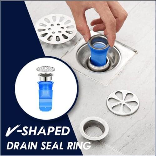 Deodorization Bathroom Silicone Sink Strainer Shower Channel Drain Anti-odor Backflow Filter Anti-odor Pest Control Floor Drain