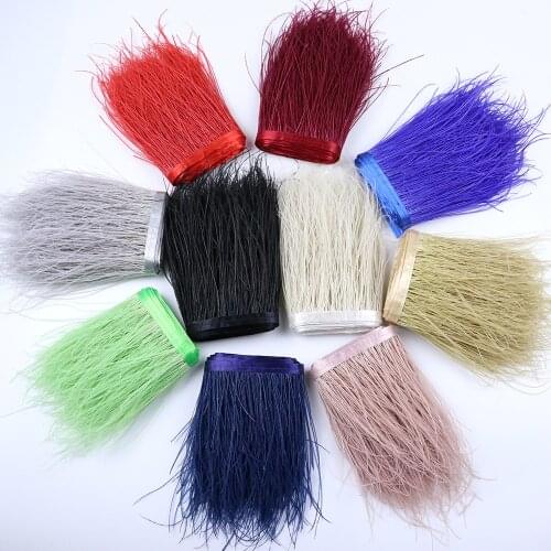 2Meters Colorful Peacock Feathers Trim Fringe DIY Wedding Clothes Decoration Carnival Dress Accessories Fluffy Plumes For Crafts