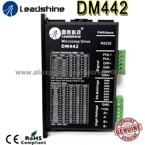 Leadshine DM442 2 Phase 32 Bit DSP Digital Stepper Drive with Max 40 V DC Input Voltage and Max 4.2 Output Current